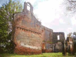 Vistas de ruinas de una vieja Iglesia en San Antonio